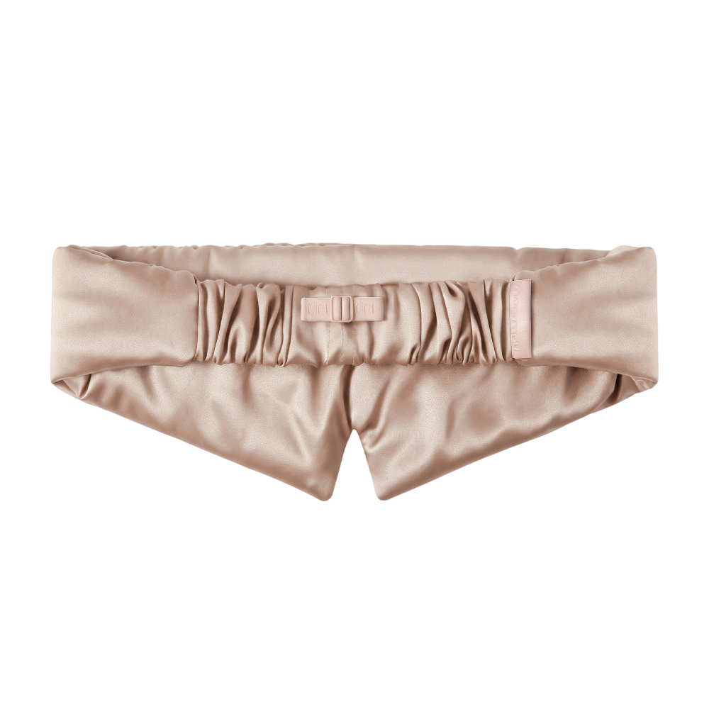 MON MOU Pure Silk³ Mask Beige - Шовкова маска для сну та відпочинку - фото №1